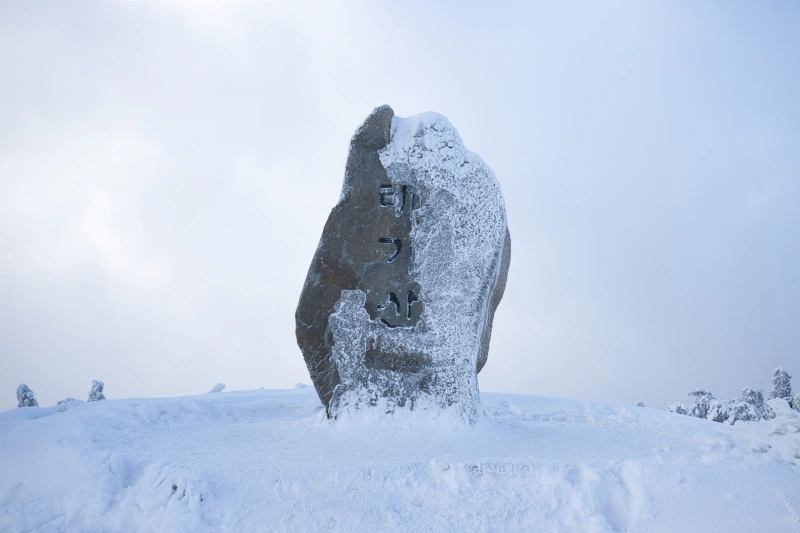 태기산 정상석